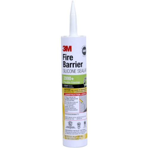 3M Fire Barrier Silicone Sealant 2000+ Gray 10.3 fl oz Cartridge